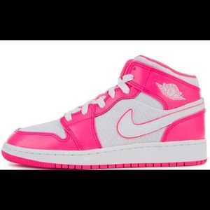 Pink and White Jordan 1’s